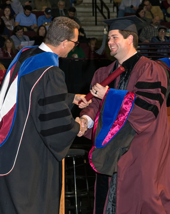 Allen Lunsford presented with Ph.D.